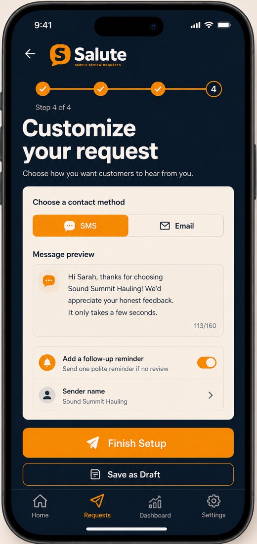 Step 4: customize your request message
